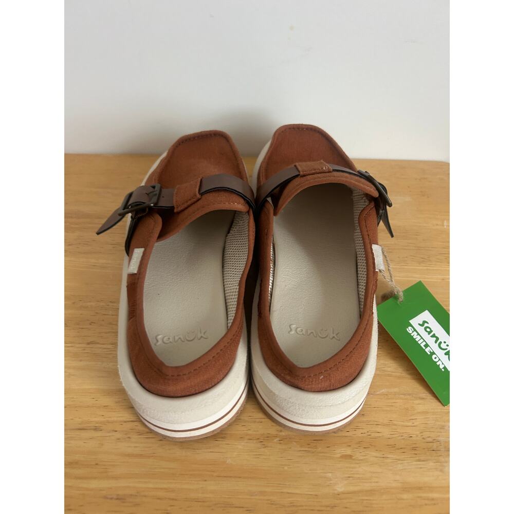 Sanuk Donna Sash-Hey Slip on Shoes Caramel NWT Women's 10 - Picture 2 of 4